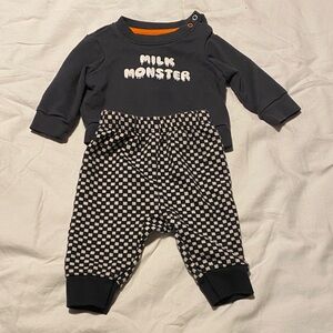 Cat & Jack Gray Monster Baby Outfit
